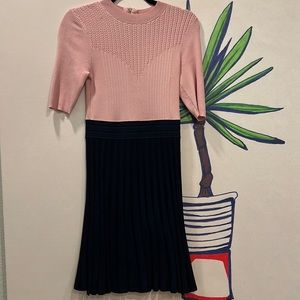 Ted Baker Sleeved Dress w Flounce Skirt